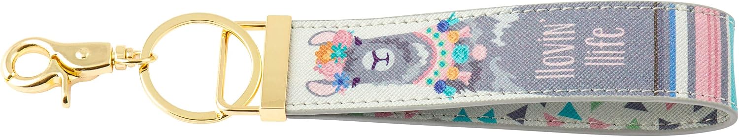 Karma, Women's Loop Keychains, Women Floral Wristlet Keychain, Hand Wrist Lanyard Key Chain Holder Work for Key Wallets, Bee image 5