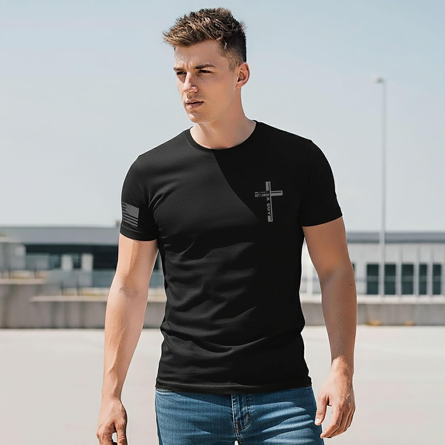 I Can't But I Know A Guy Shirt, Cross Shirt, Faith Shirts for Men, Christian Shirts for Men, Jesus Tshirt
