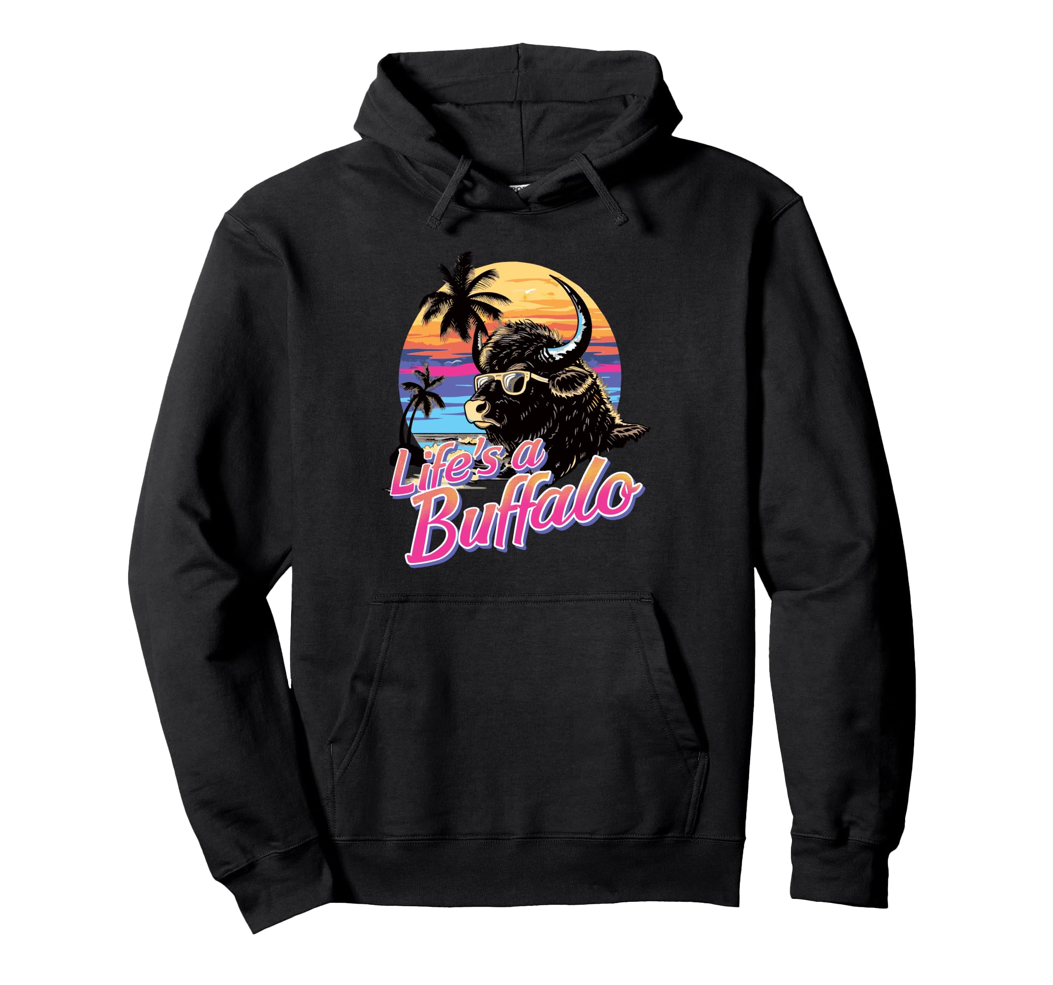 Celebrate BuffaloLIFE'S A BUFFALO - NY State city pride retro throwback beach Pullover Hoodie