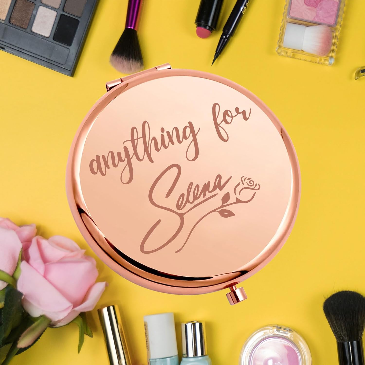 KEYCHIN Como La Flor Pocket Mirror Latin Singer Fans Gift Music Album Compact Makeup Mirror Singer Fans Merchandise (Anything for-RG) - Image 6