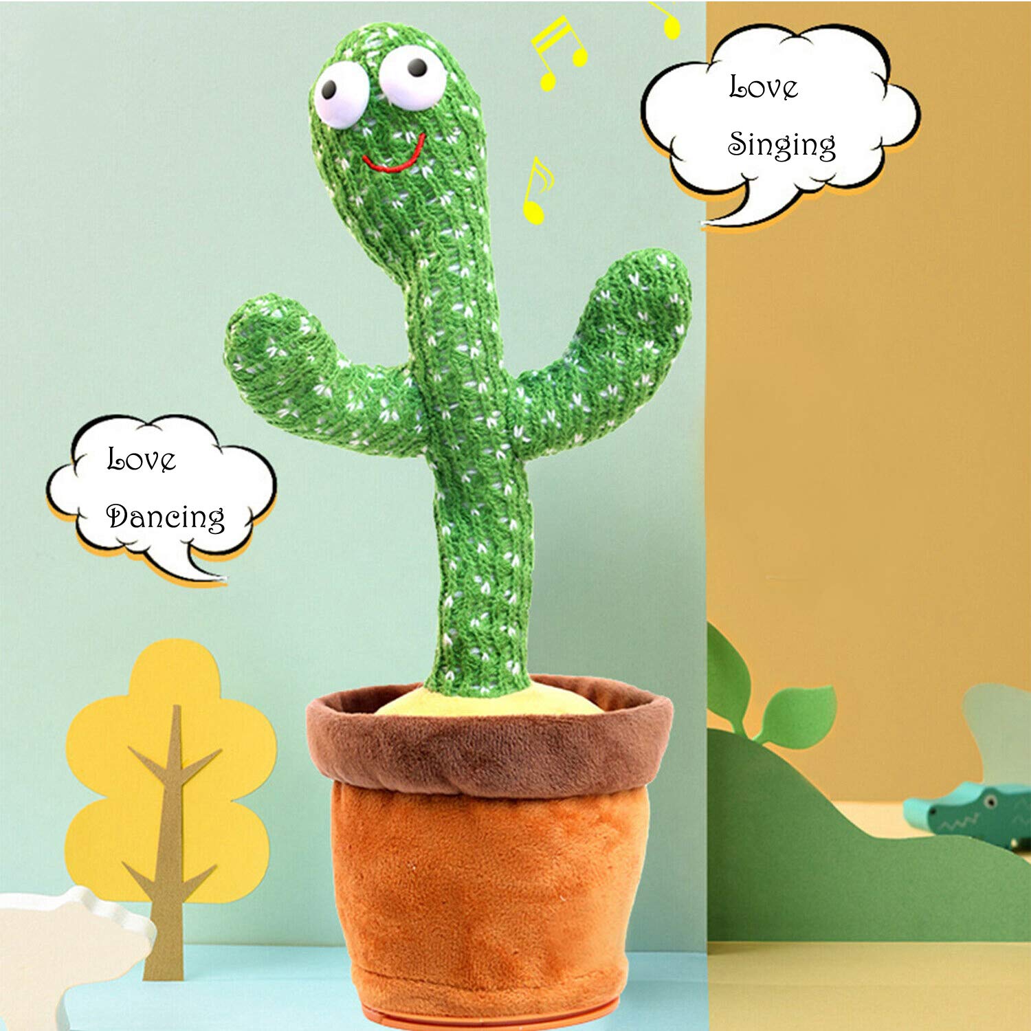 Dancing Cactus Plush Toy, willway Cute 