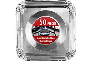 Aluminum Foil Stove Liners (50 Pack) for Gas Ranges (8.5"")
