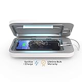 The Best Gear for Cruise Germophobes 7 PhoneSoap 3 UV Cell Phone Sanitizer & Dual Universal Cell Phone Charger Box | Patented & Clinically Proven 360-Degree UV-C Light Sanitizer | Disinfects and Charges All Phones (White)