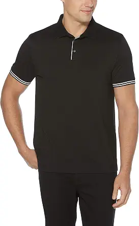 Perry Ellis Men's Icon Polo Shirt with Solid, Breathable, Moisture-Wicking Fabric