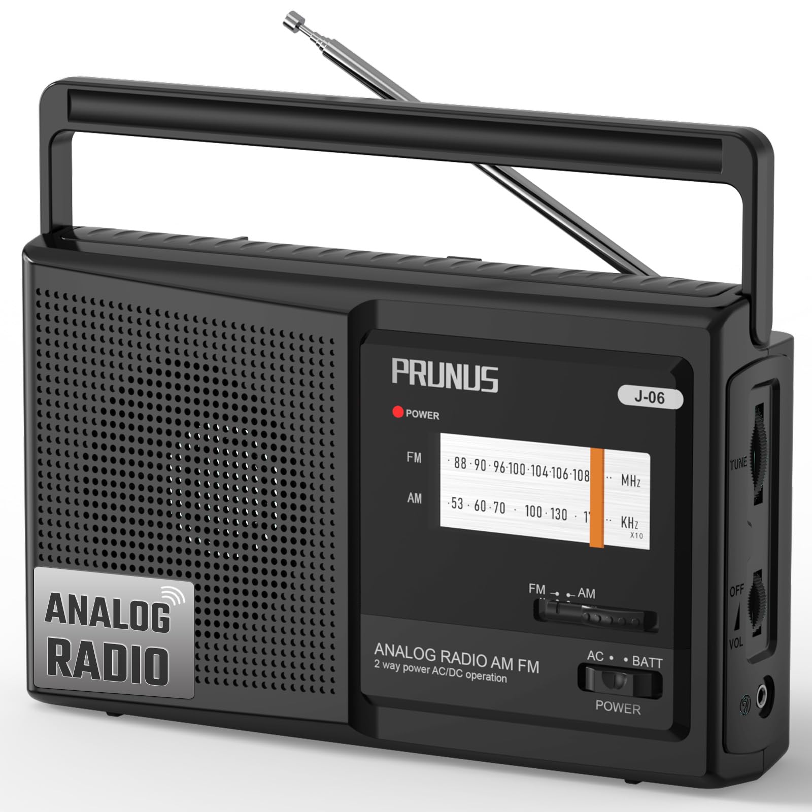 Amazon.com: PRUNUS 06 Analog AM FM Radio Portable with PVC Chip