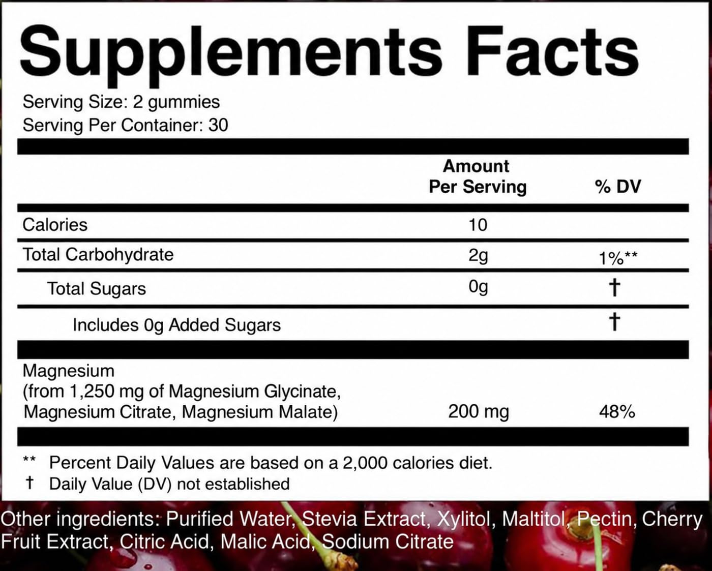 Secret Element Magnesium Glycinate Gummies, Malate, Citrate, Cherry, 60 Ct — Amazon image 7