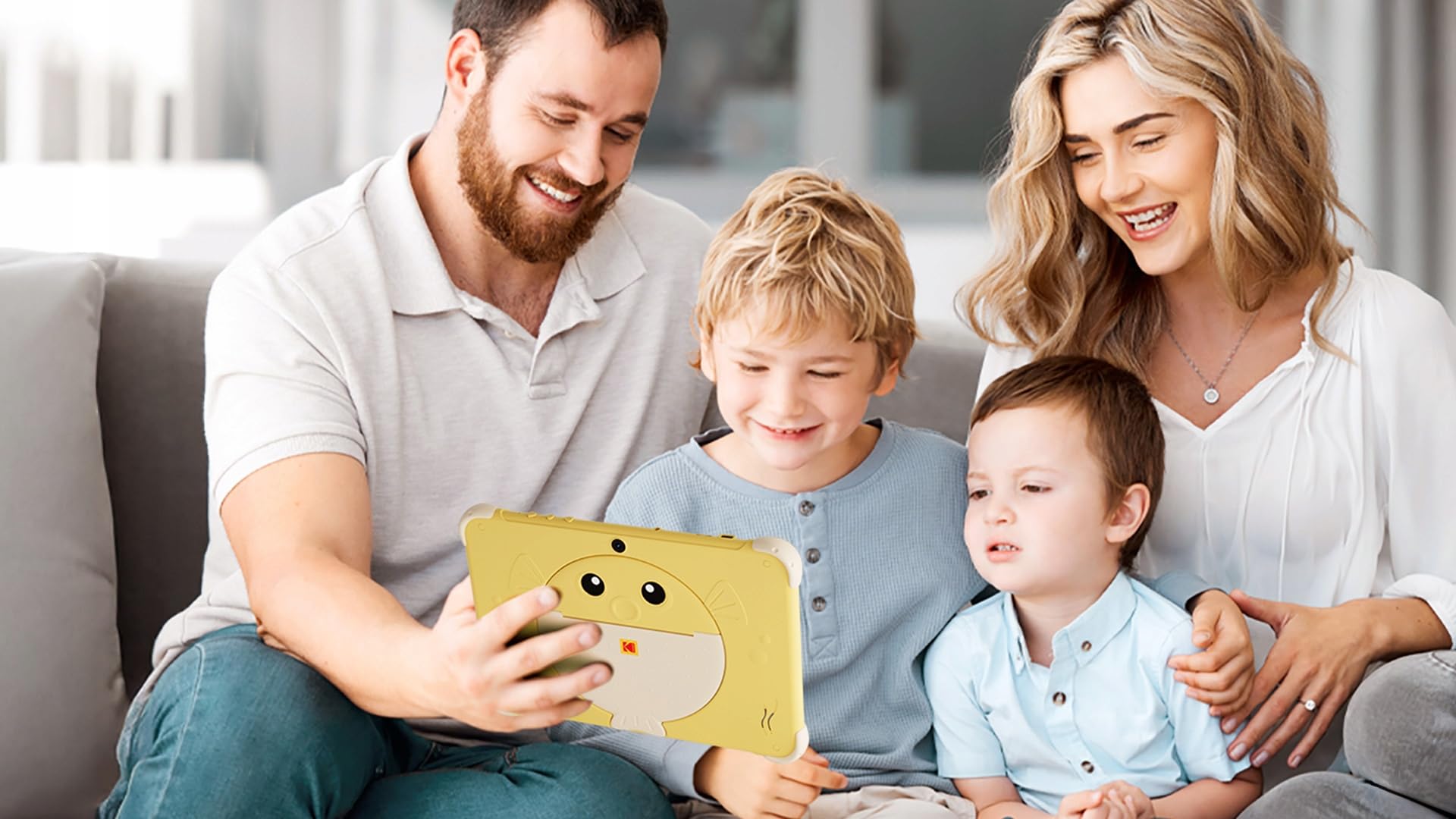 KODAK KT102 Tablet Dla Dzieci 10,1 cala HD 1280×800 Android 15 4GB RAM 64GB Pamięci Rozszerzenie do 128GB Bateria 6000mAh Wytrzymałe etui ochronne