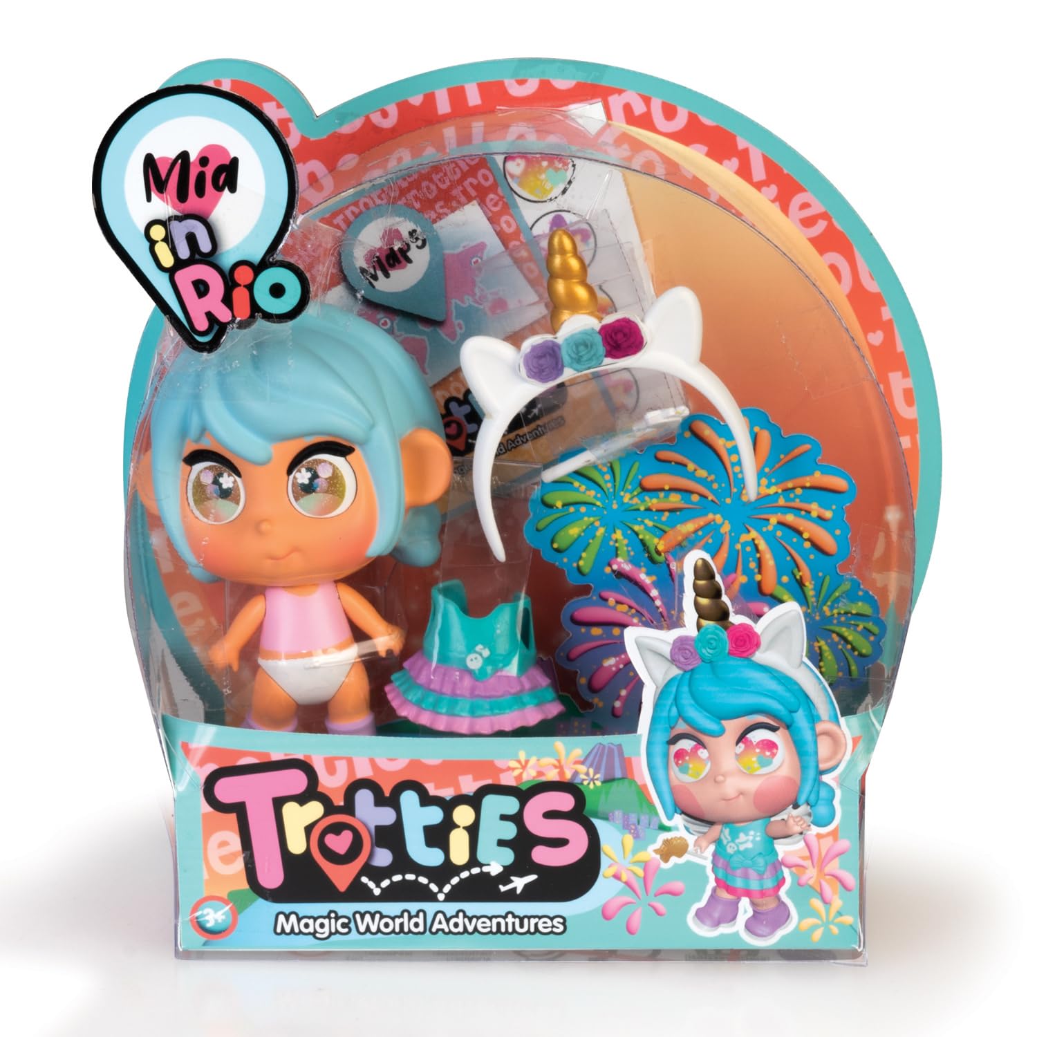 Trotties - Bustine a sorpresa Tiny 2 personaggi, assortimento casuale di 48 diversi mini personaggi, da collezionare, per bambine/i dai 3 anni, Famosa TFT27000