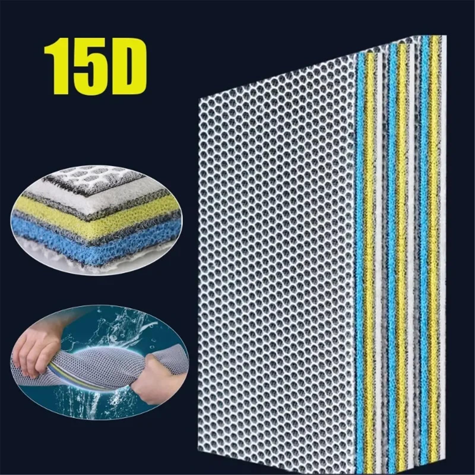 Generico Gąbka filtracyjna do akwarium 15D/9D - bio-medialna podkładka do akwarium/stawu, odpieniacz białkowy (pianka bez kleju) (15D 2,5 cm, 120 x 30 cm)