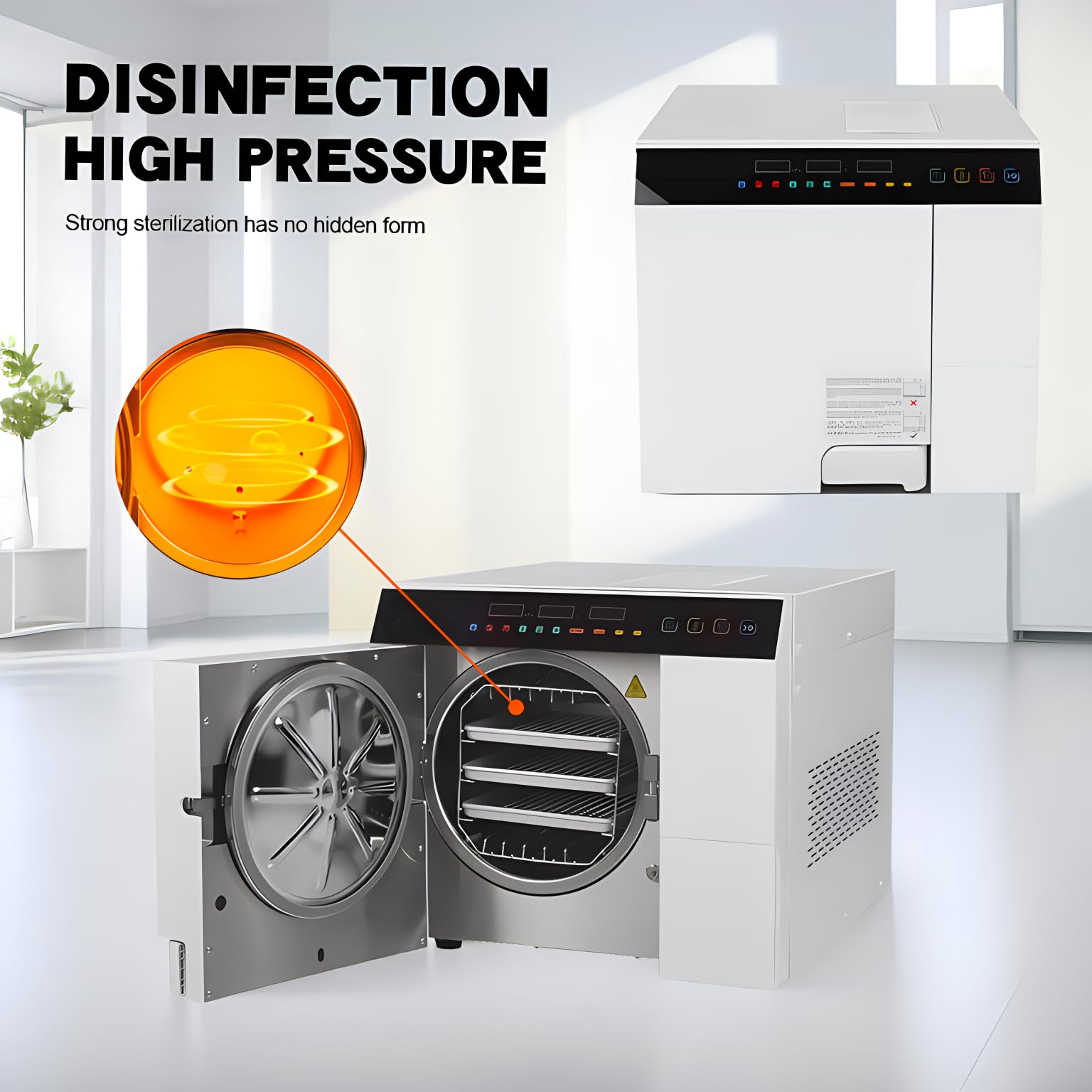 Class B Fully Lab Autoclave Digital Table Top Sterilizer Triple Vacuum Pressure Steam Sterilization (18L)