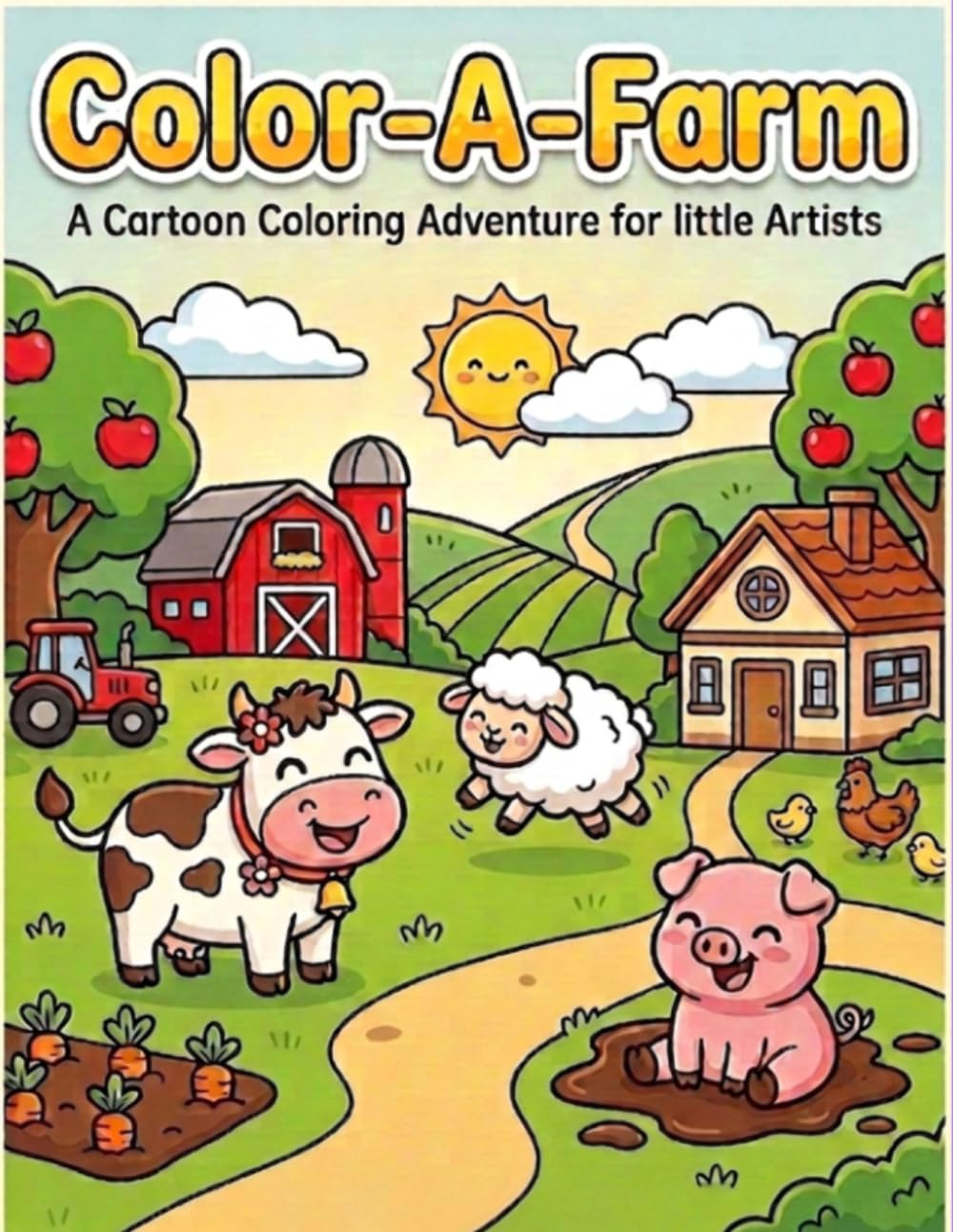 Color-A-Farm: A Cartoon Coloring Adventure for little Artists