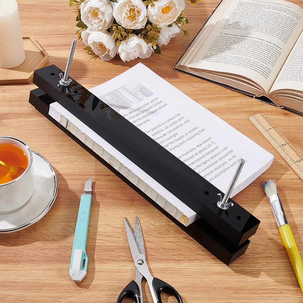 BENECREAT Buchbindepresse Aus Holz - Schwarze Presse Für Handbuchbindung | DIY Buchbinden Leicht Gemacht