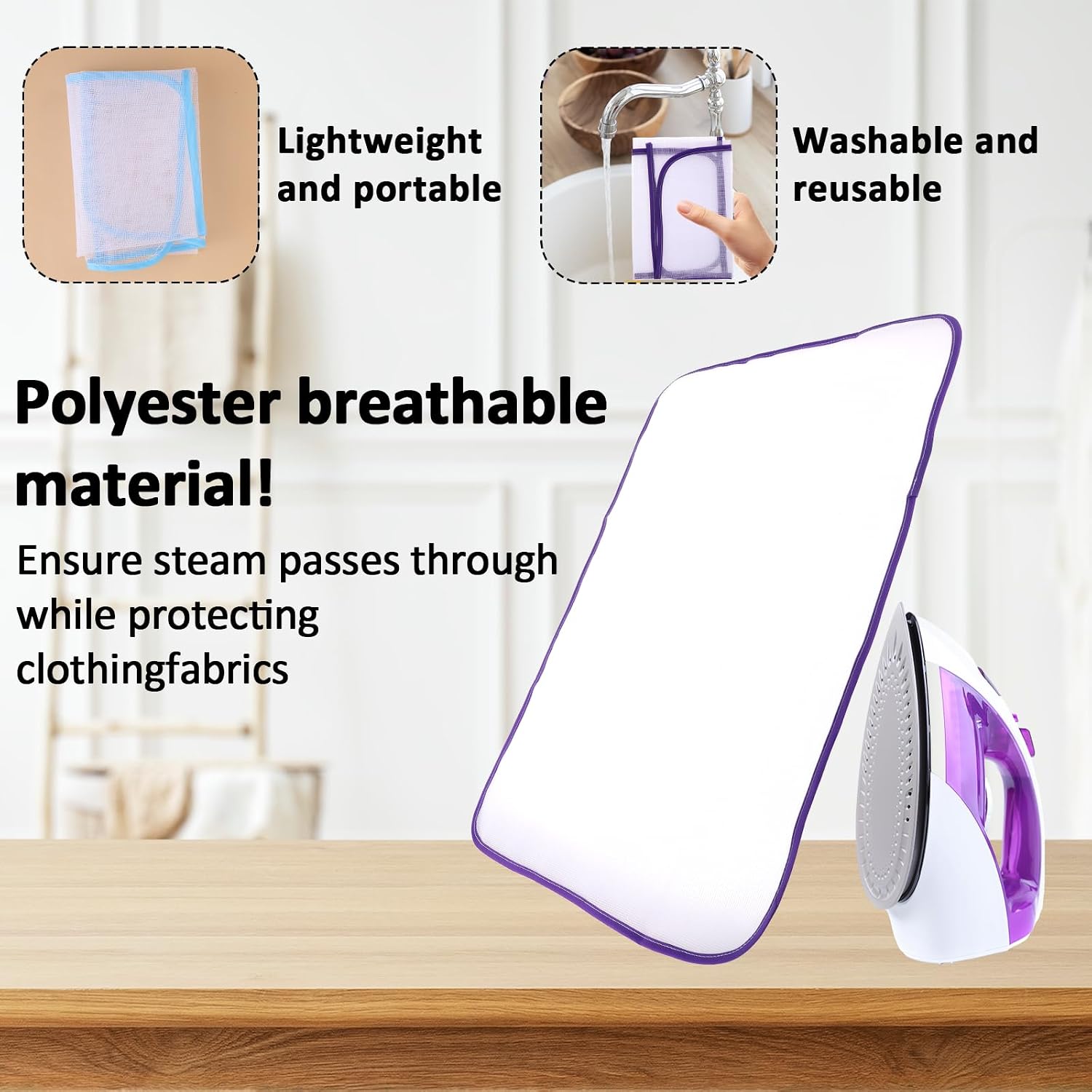 2 Pack Ironing Scorch Mesh Cloth Protective, Cloth Scorch-Saving Ironing Protector Insulation Pad, Ironing Cloth to Protect Clothes, Ironing Pad for Sewing and Ironing Fabric Protector Tool