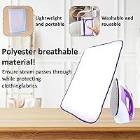 Vista 3 de Paquete de 2 protectores de malla abrasiva para planchar, protector de planchado que ahorra quemadura, paño de planchado para proteger la ropa