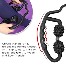 MZDXJ Cellulite Massage Tool Muscle Roller - Deep Fascia Massager & Dimpled Skin Remover for Legs, Thighs & Buttocks - Anti-Cellulite Roller, Smooth Skin, Pain Reliefs BlackBlack - 4 Wheel