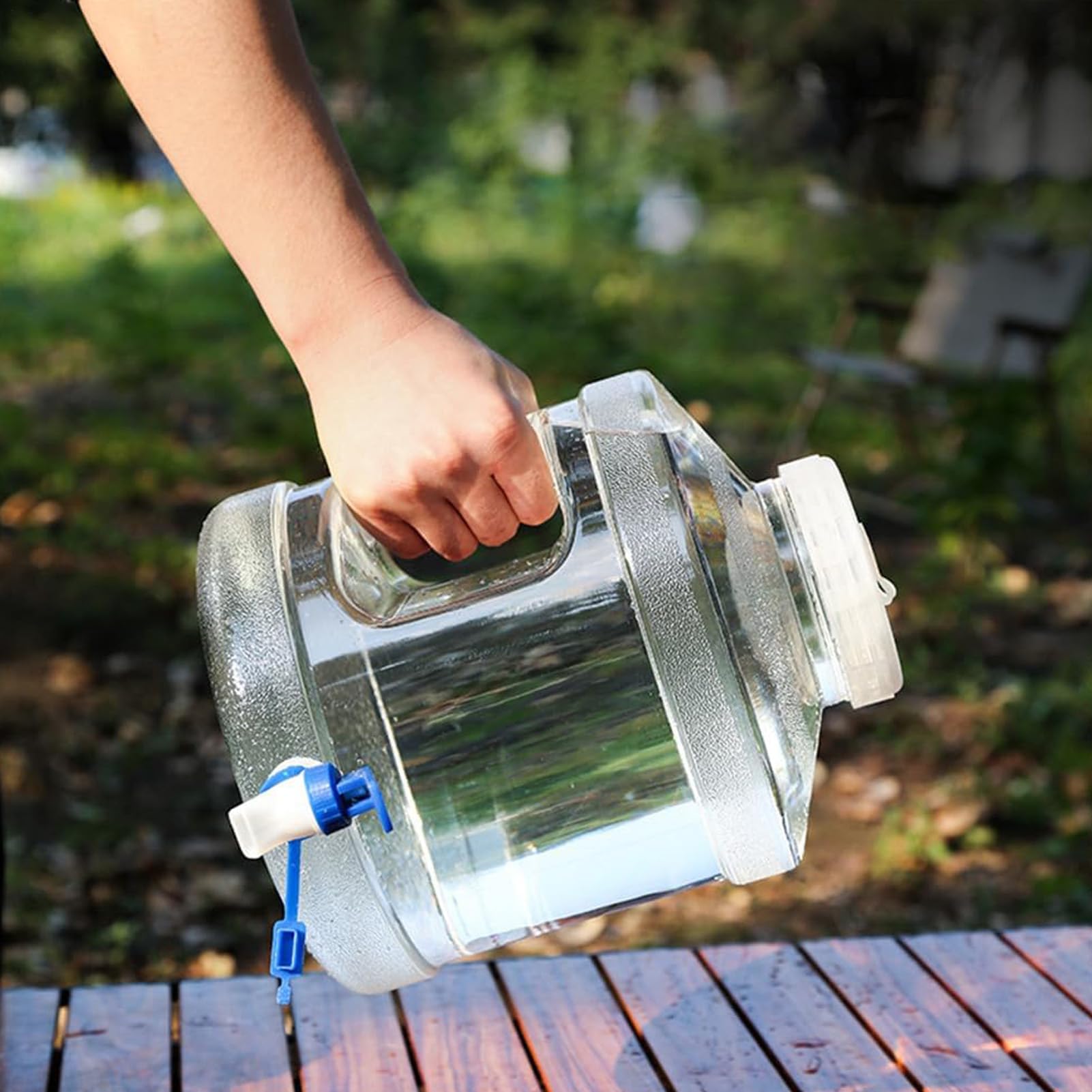 Tanque De Agua para Camping 7.5 litros Garrafa Portátil Transparente para