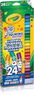 Crayola 24 Pip-Squeaks Skinnies Fine Line Washable Markers Arts & Crafts
