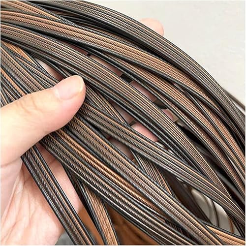 ECYC Material de tejido de ratán sintético plano de 17.64 oz, ratán de plástico PE para tejer y reparar silla, mesa, manualidades, 11
