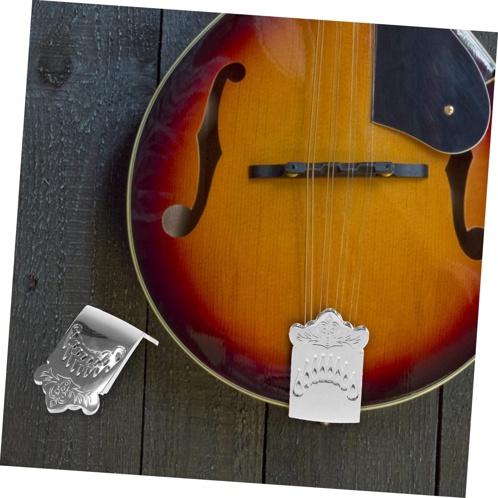 HEMOTON 4sätze Mandolin Tailpiece Zubehör Saiten Mit Schrauben -finish Langlebig Und Installieren Für Klaren Und Verbesserte Spielbarkeit