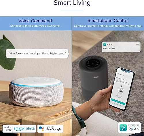 Miniatura 7 de LEVOIT Purificadores de aire para el hogar y el dormitorio con WiFi inteligente, filtro HEPA, control Alexa