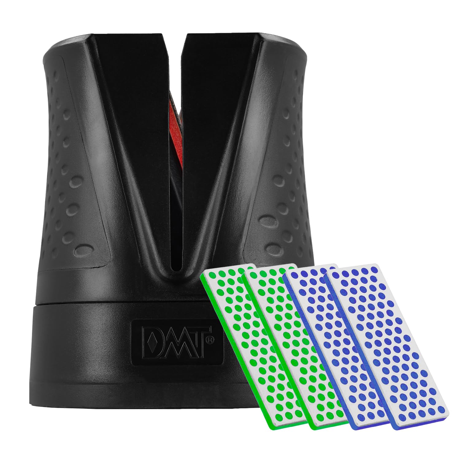 DMT SimpleSharp Schwarz Bundle Grob, Fein & Extrafein | Diamant Messerschärfer für rasiermesserscharfe Klingen mit perfektem Schleifwinkel | Schärft beidseitig mit extraharten Diamant-Steinen