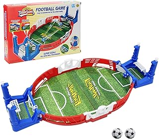 TAKENE Mini Foosball Games, Tabletop Football Soccer Pinball for Indoor Game Room Games, Foosball Desktop Sports Board Games Mini Adult Kids Family Games Interactive Family Sports Board Game(2Balls)
