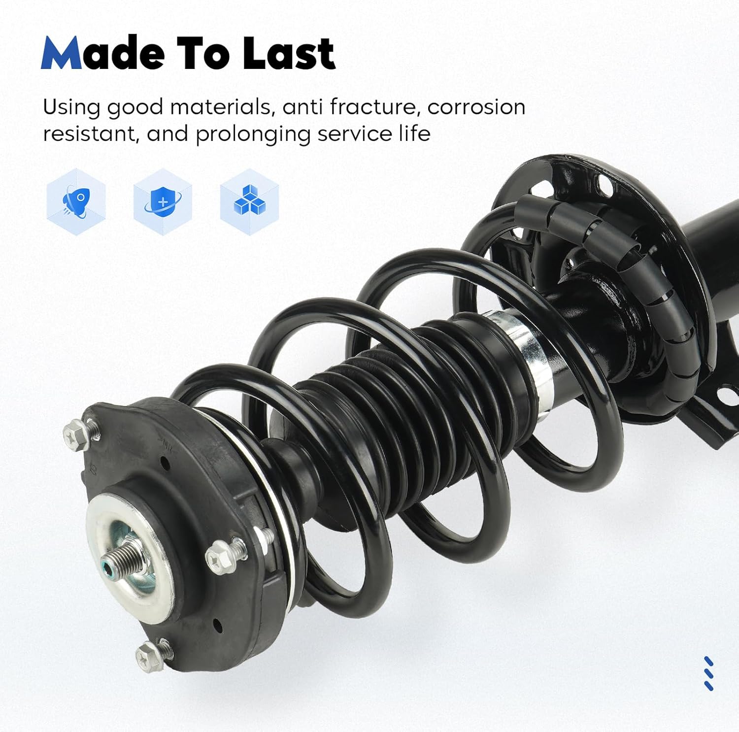 Front Complete Struts Assembly Shock w/Coil Spring 172311 Fit for Volkswagen for Jetta 06-17, 09-17 for CC, 06-17 for Passat, 10-14 for Golf, 2012-2017 for Beetle, Replace for 172311