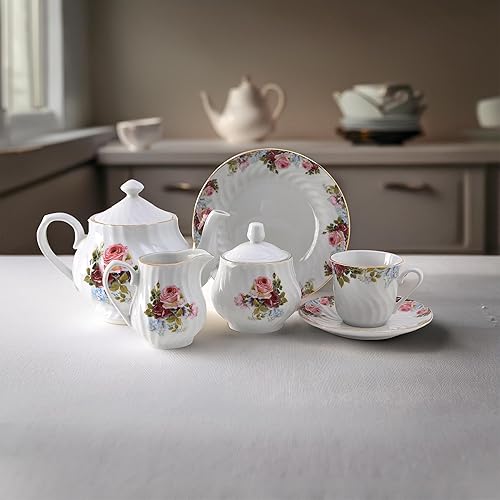 Miniatura 6 de Lynns Paradise Philomena - Tetera de 37 onzas, juego de 2, rosa resistente resistente a las astillas sin plomo ni cadmio apta para congelador a