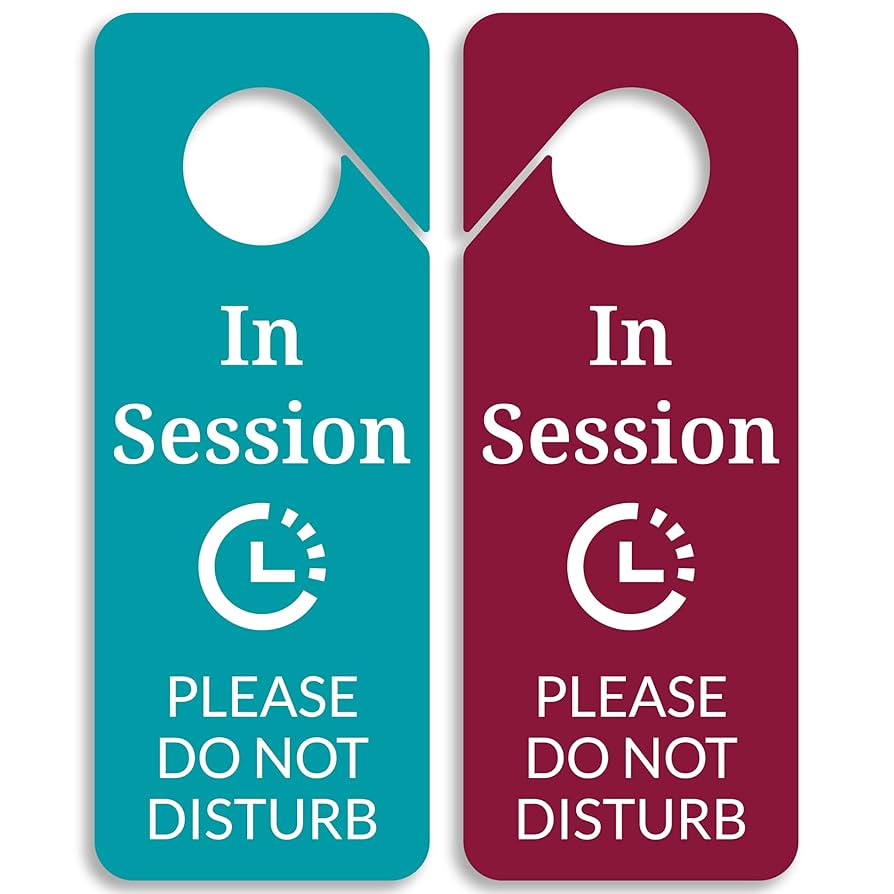 Amazon.com: In Session Sign For Therapists 2 Pack, Please Do Not Disturb Door Hanger Sign For Office Clinic and Home. For Therapy Yoga Massage Consultation Online Class Zoom Meeting Video Call Session for Class In Session Sign Printable Free