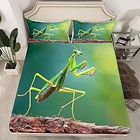 Vista 12 de Manfei Juego de sábanas bajeras de panal de galaxia, tamaño individual, 2 piezas, estampado geométrico hexagonal, funda de cama de cielo estrellado