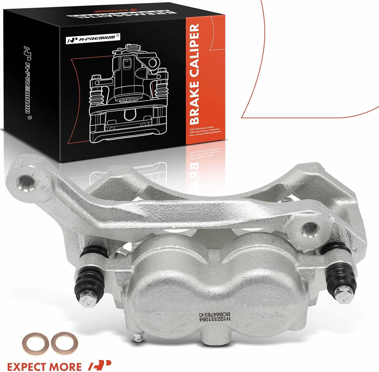 A-Premium Disc Brake Caliper Assembly with Bracket Compatible with Select Dodge Models - B1500 1998, Ram 1500 Van 1998-2002 - Front Left Driver Side
