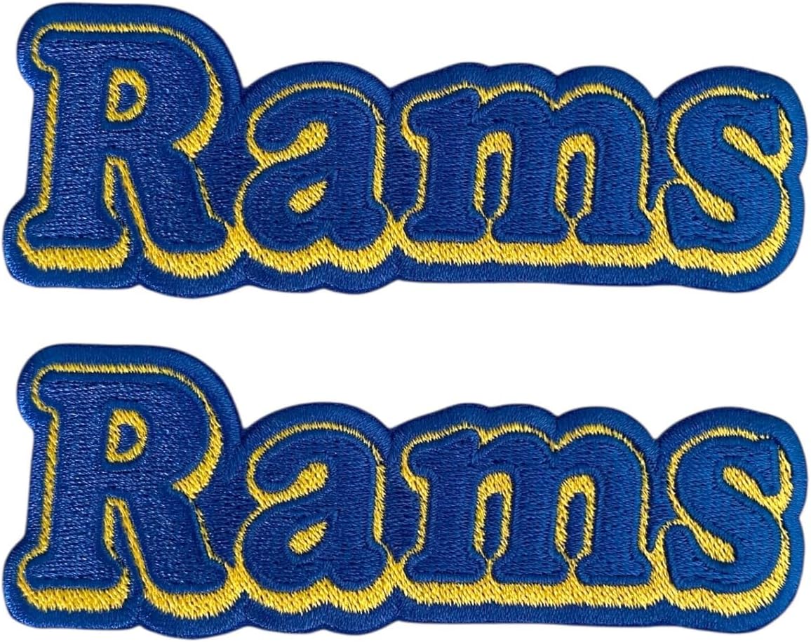 2 PCS Ram Letters Word Multi Layered Border Patch Embroidered Iron On Patches for Decorate Craft Clothes