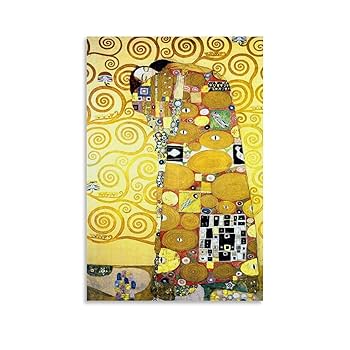 Amazon.co.jp: グスタフ・クリムト「抱擁 II」ポスター「抱擁