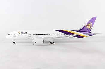 Amazon.com: Daron Skymarks Thai 787-8 1/100 W/Wood Stand
