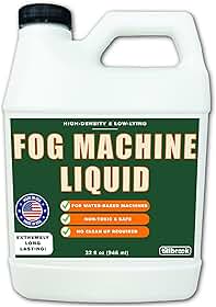 Líquido para máquina de neblina - Fluido para máquina de neblina Tillbrook de 947 ml - Suco de neblina de alta densidade e longa duração - Solução universal à base de água para festas assustadoras de