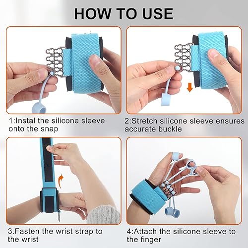 Miniatura 3 de Finger Strengthener & Hand Exerciser Grip Strength Trainer Stroke Recovery Physical Therapy Equipment Workout Extension Hand Grip Trainer Strength