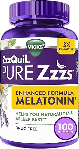 Miniatura 1 de Zzzquil Pure ZZZ melatonina mejorada gomitas de ayuda para dormir 3X melatonina te ayuda a dormir naturalmente rápido 6 mg de melatonina y mezcla de