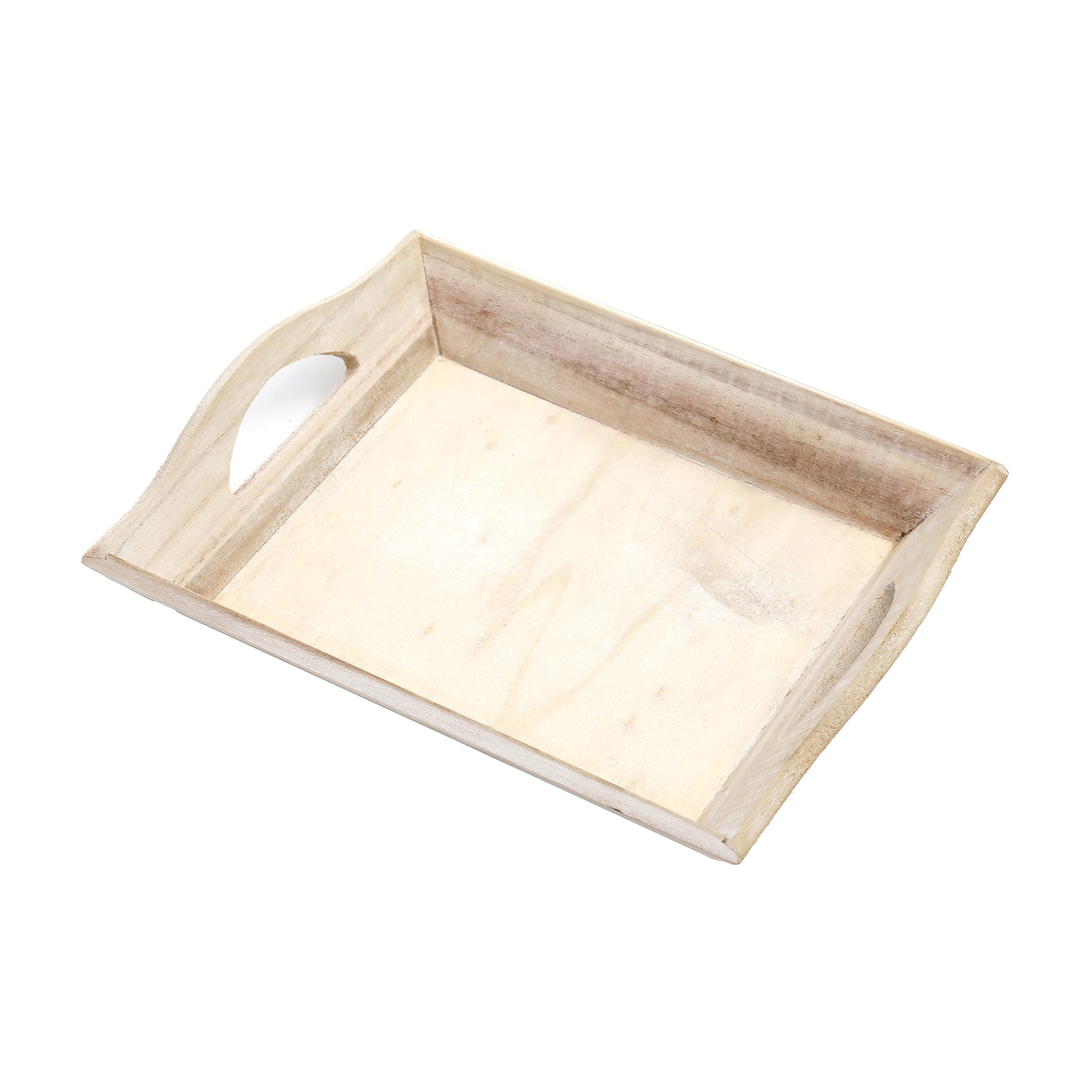 Annibells Natural Small White Or Wood Shabby Chic Tray (Natural)