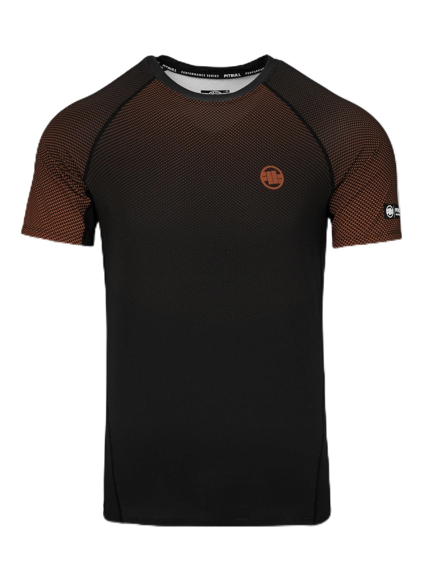 PITBULL- T-Shirt Rashguard Homme Manches Courtes Ranked, T Shirt Rash Guard | Chemise Séchage Rapide, Tshirt Fonctionnel Élastique, Rafraichissant Chemise, Sport T-shirts, De Fitness