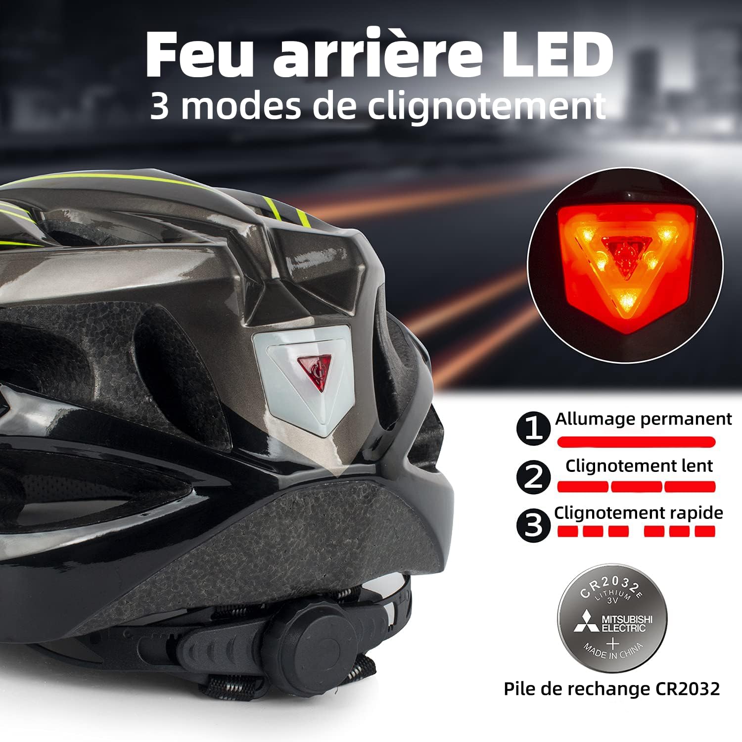 Shinmax Casco Bici Uomo Donna con Luce di LED Casco MTB con Visiera Magnetica Staccabile Shield Caschi Bici Leggero Casco da Bicicletta Unisex Adulto Caschetto Bici Ciclismo Regolabile 56-62cm
