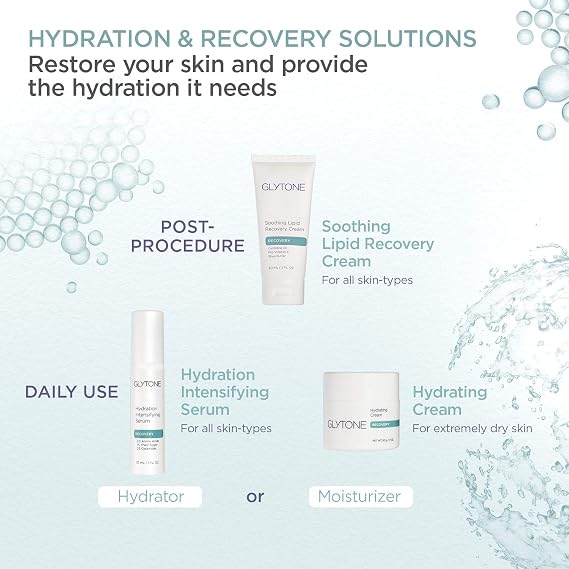 Glytone Soothing Lipid Recovery Cream | Face Moisturizer Hydrates, Calms & Restores Skin Barrier with Camelina Oil, Pro-Vitamin A & Shea Butter | Soothing Cream for Dry and Sensitive Skin - 2 fl oz