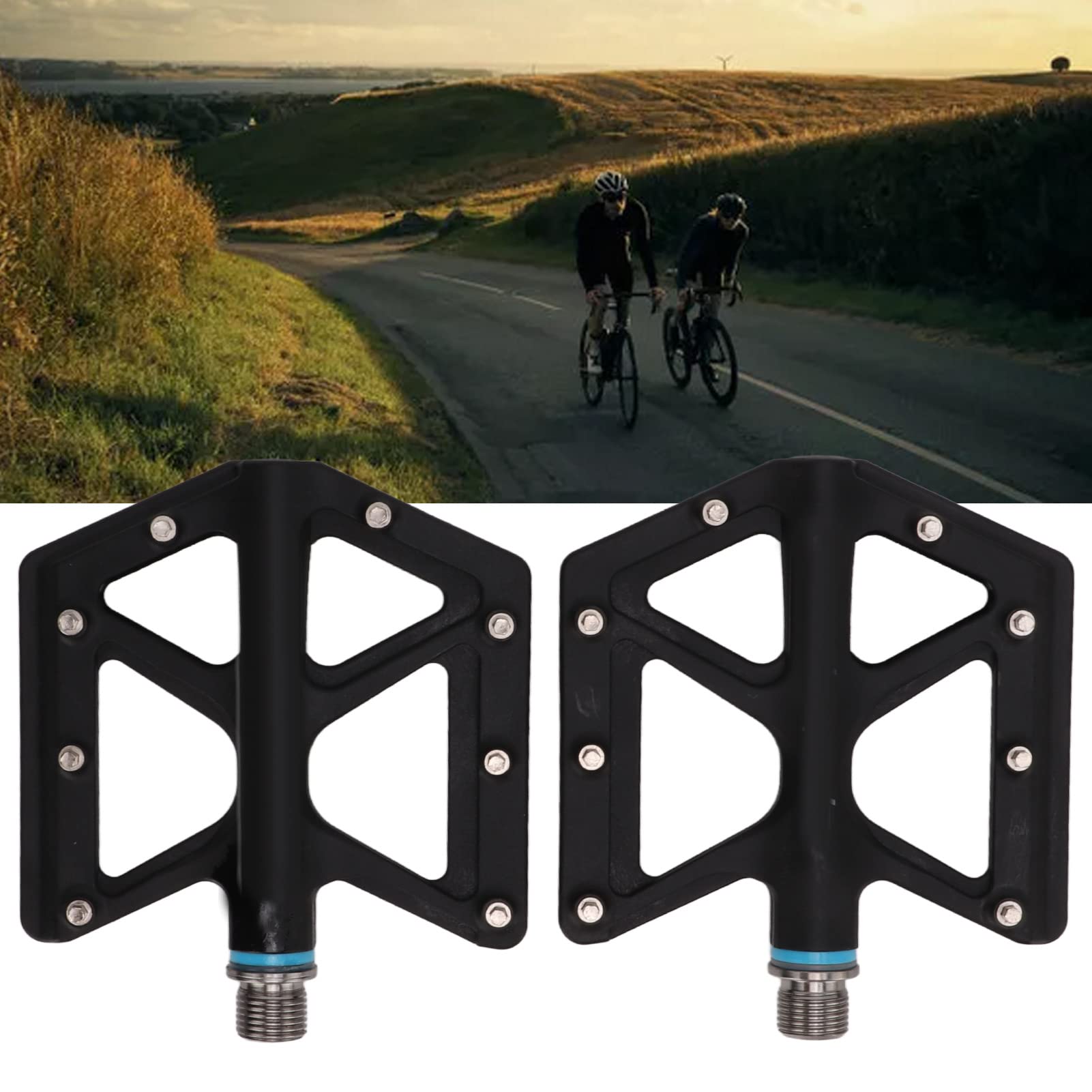 Mountainbike-Pedale Baginbaginbag, Fahrradpedale verschiedener Marken, Klapppedale mit Titan-Stange, Nylon-Körper, rutschfeste Nägel, leicht, große Fläche Sports & Outdoors