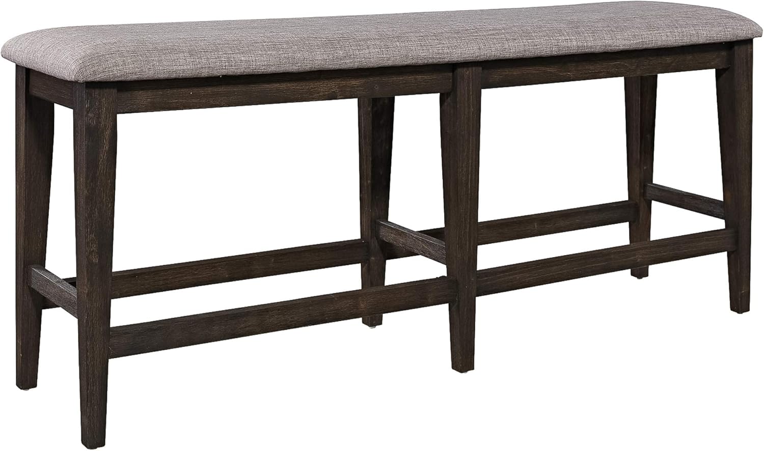 Liberty Furniture Industries Double Bridge Counter Bench, W60 x D15 x H26, Dark Brown/Gray