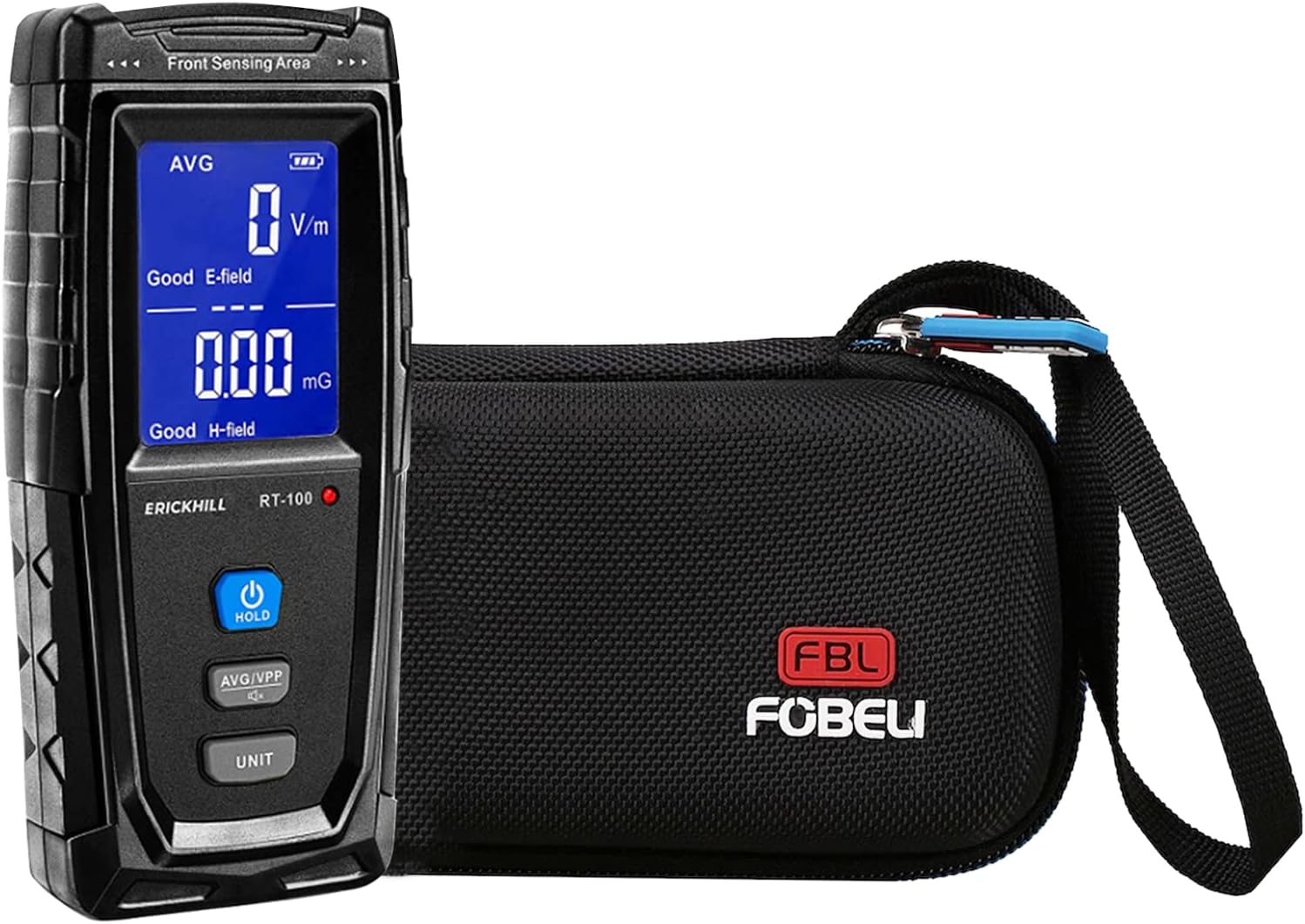FBLFOBELI Hard EVA Travel Carrying Case Compatible with ERICKHILL EMF Meter, Detector Tester Protective Shockproof Storage Bag (Case Only)