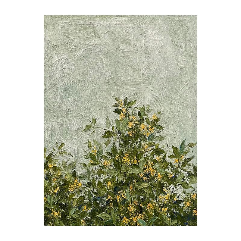 Peinture à l'huile osmanthus jaune pour une décoration murale naturelle de chambre