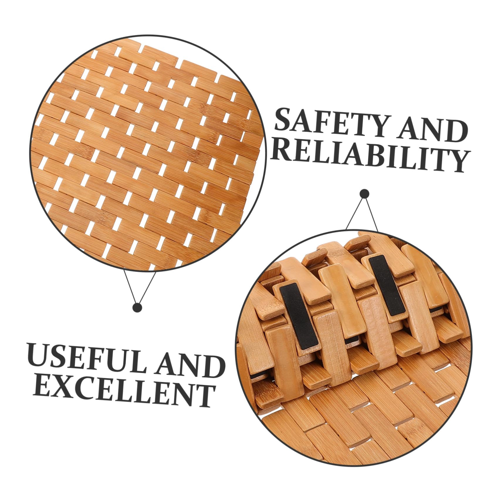 Tapis en Bambou Antidérapant pour Salle de Bain et Cuisine, Tapis de Sol en Bambou Naturel Tissé la Main, Couleur Kaki, pour Maison et Dortoir