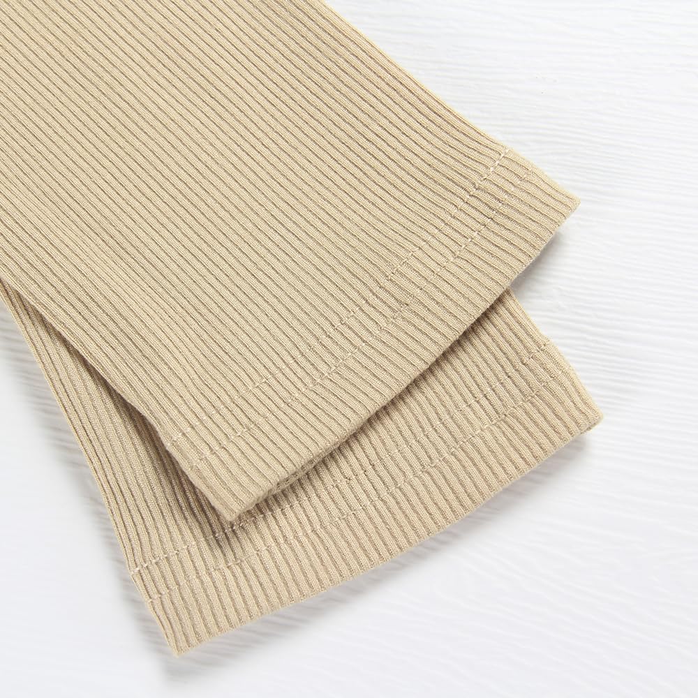 Artfish Women's Casual Basic Ribbed T-Shirts Slim Fitted Boat Neck Long Sleeve Crop Top - Image 4