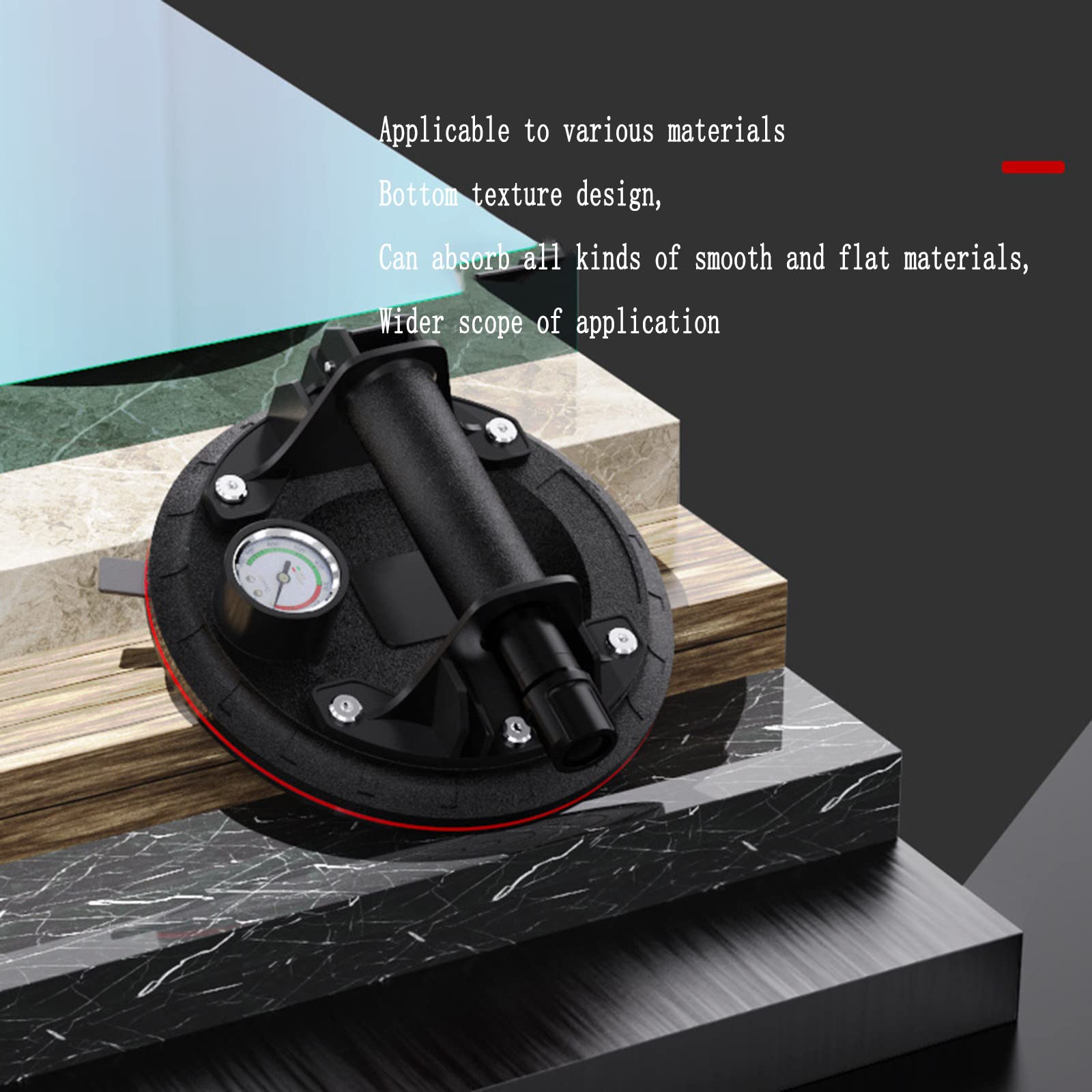 Diseño de arranque con un solo botón, presión rápida, succión hermética, ventosa eléctrica de vacío, bomba de aire para azulejos de alta resistencia, herramienta para sujetar mármol, dispositivo de