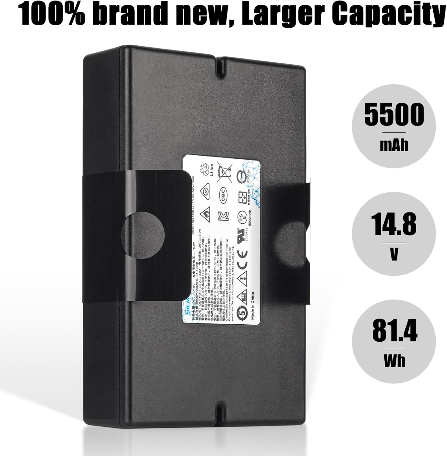 789175 078592 Replacement Batteriey,for Bose S1 Pro Multi-Position Speakery,789175-0110 789175-0100 789175-0010 4INR19/66-2 4ICR19/66-2,14.4V 5500mAh Lithium ion. - Image 2