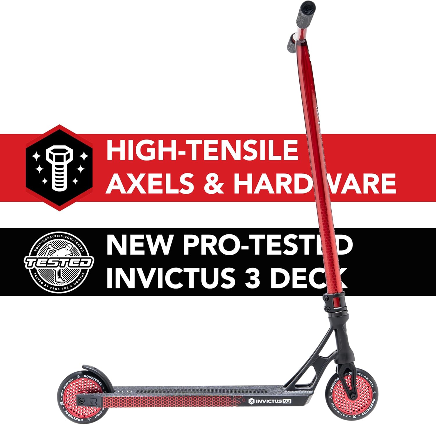 Root Industries Invictus Complete Pro Scooter – 120mm Honeycore Wheels, Chromolite Bars, HIC Compression & Cut-Out Deck